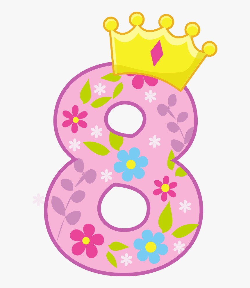 Crown Clipart Cute - Birthday Number 8 Png, Transparent Png, Free Download