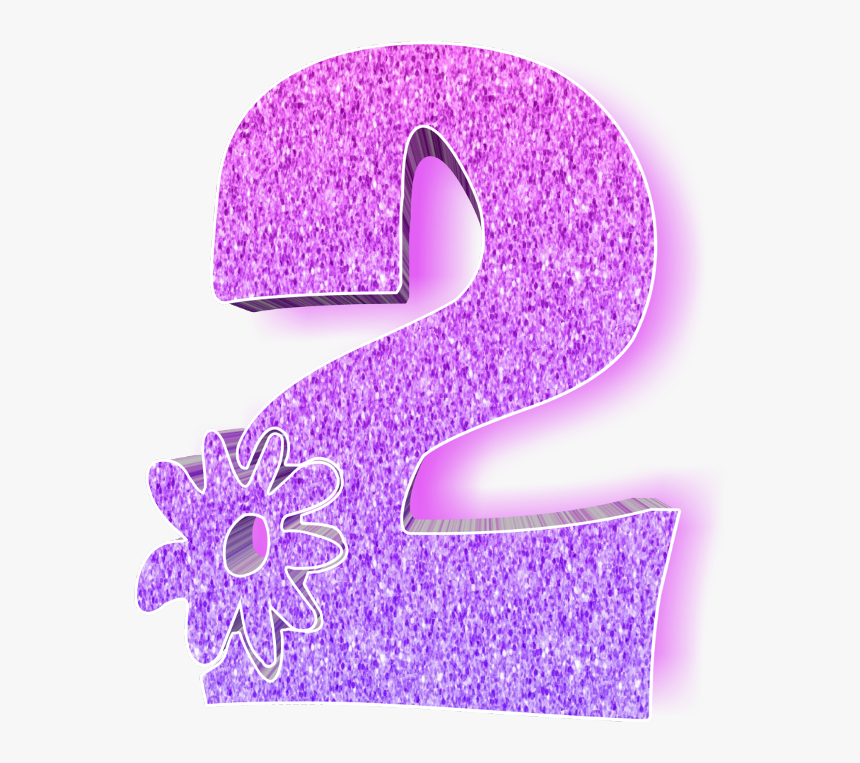 #two #dos #2 #number #numbers #numbertwo #number2 #numero - Numero 2 Glitter Png, Transparent Png, Free Download