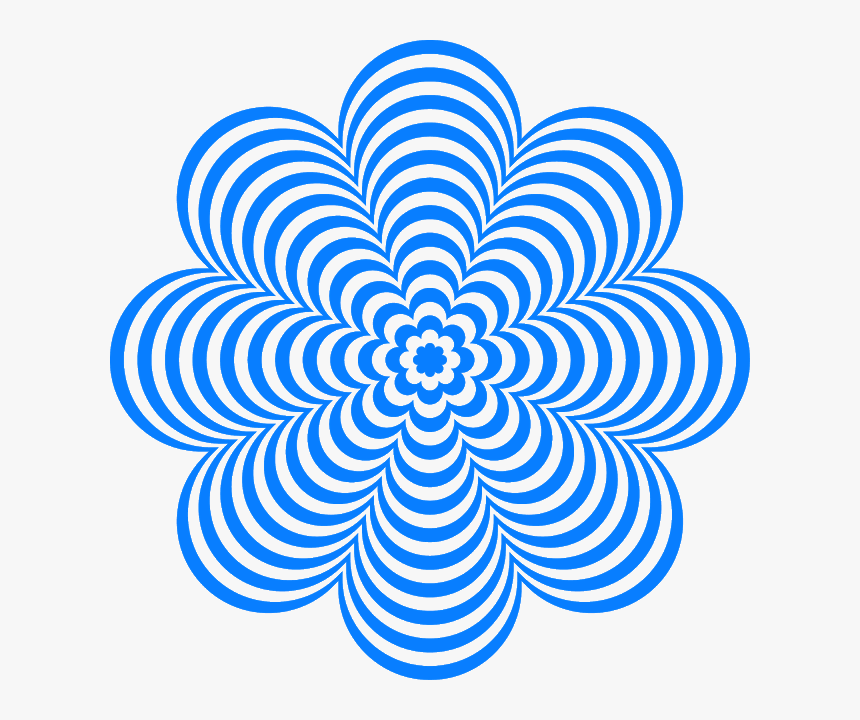 Op Art Flower Step By Step, HD Png Download, Free Download