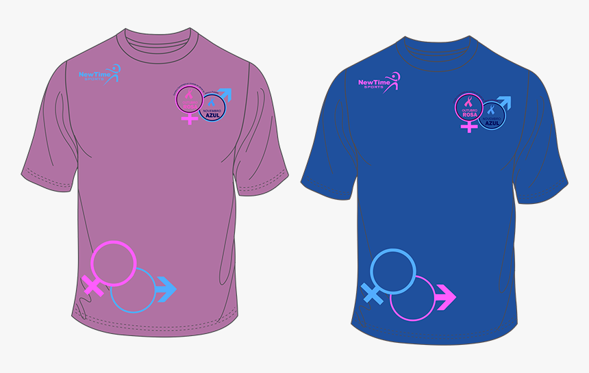 Modelo De Camisa Outubro Rosa E Novembro Azul, HD Png Download, Free Download