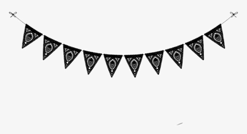 #pennant #bunting #banner #flag #lace #garland #black - Car Birthday Invitation, HD Png Download, Free Download