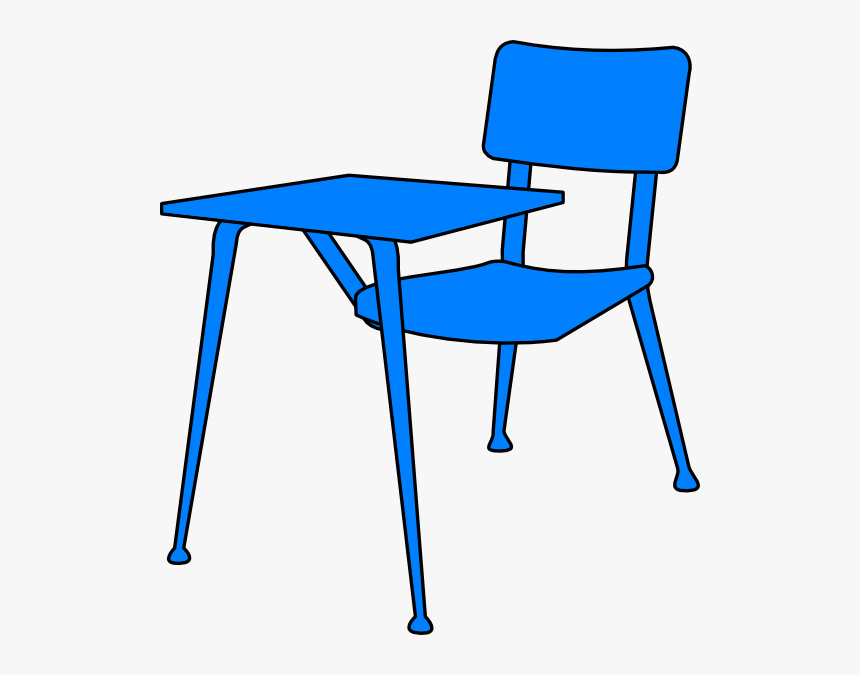 Blue Desk Clip Art - School Desk Clipart, HD Png Download, Free Download