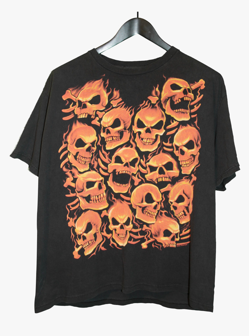 2006 Liquid Blue Skull Pile Orange Tee, HD Png Download, Free Download