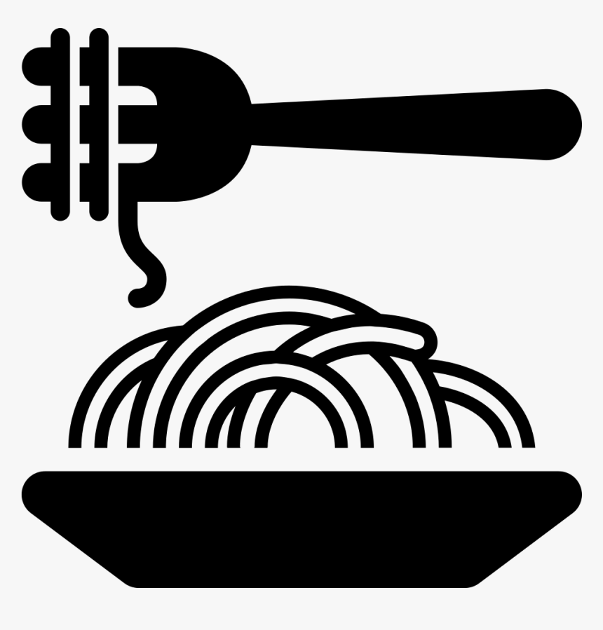 Characteristic Food - Pasta Black Clip Art, HD Png Download, Free Download