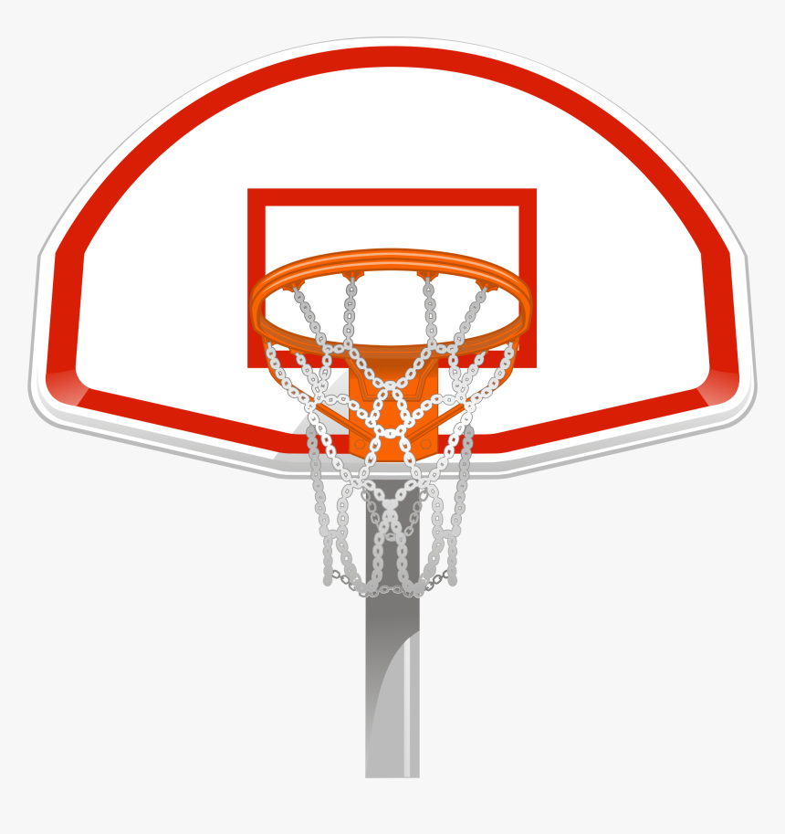 Wall Art Basketball Goal Front View Wall Decals Removable - Cartoon Transparent Background Clipart Transparent, HD Png Download, Free Download