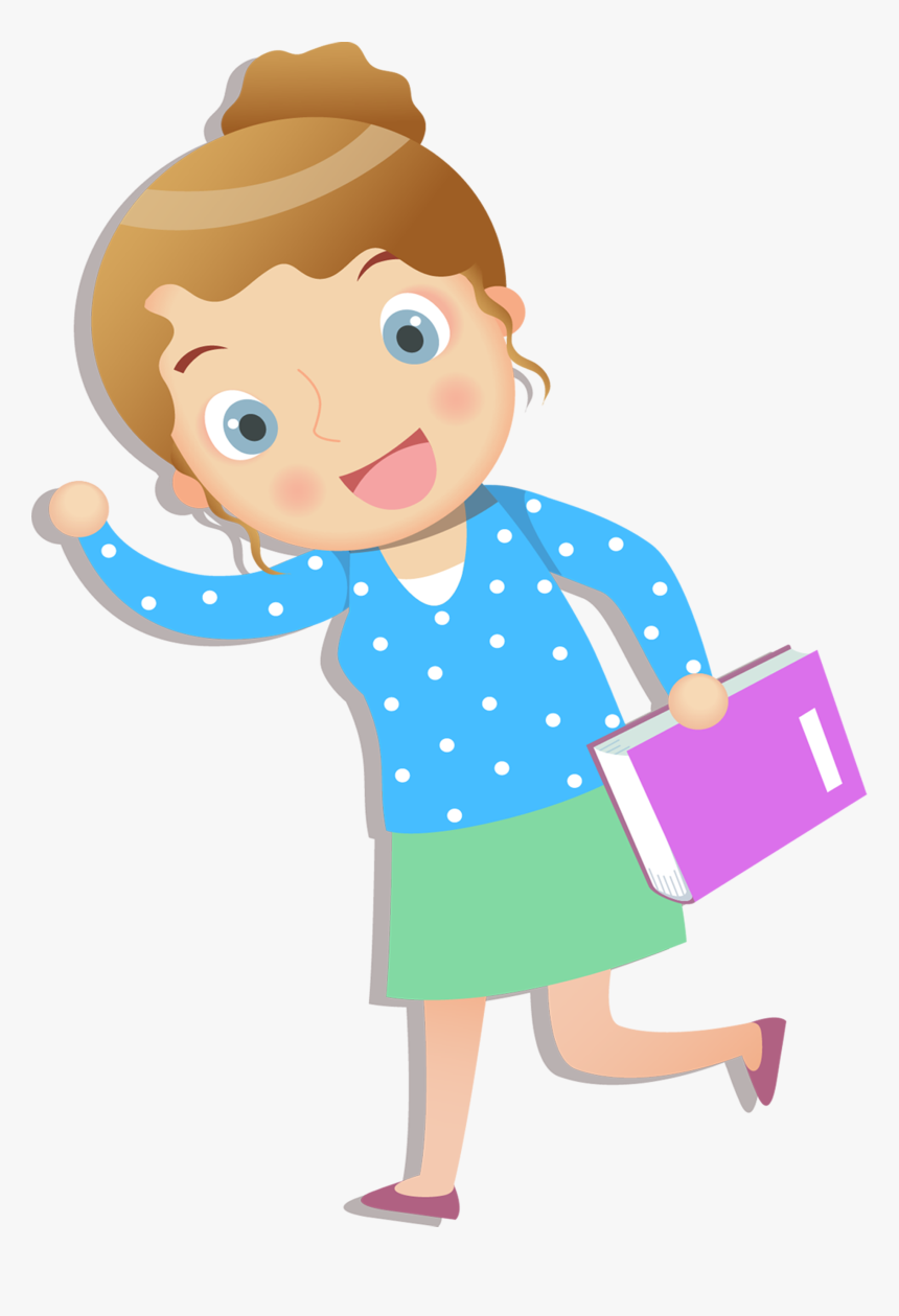 Clip Art A Greeting Transprent - Teacher Cartoon, HD Png Download, Free Download