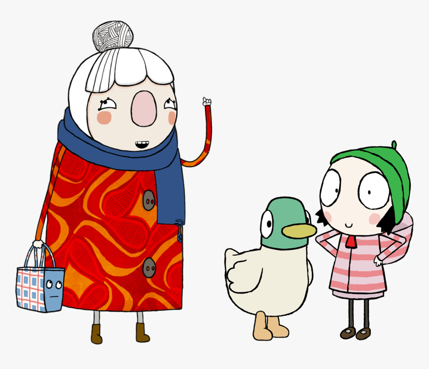 Sarah & Duck Grandmother - Sarah And Duck Flamingo, HD Png Download, Free Download