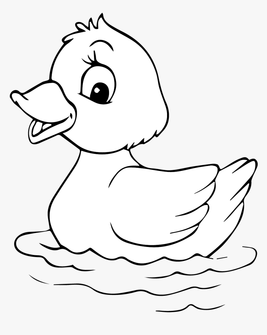 Yellow Duck Coloring Page - 271+ SVG File Cut Cricut