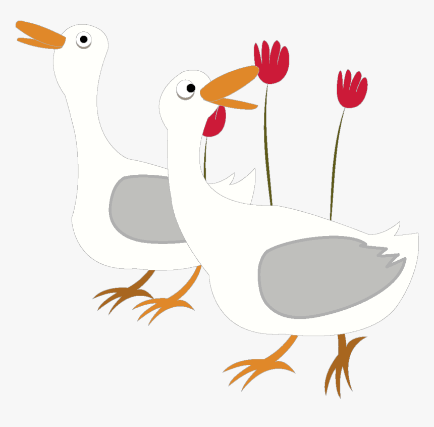 Cartoon Cute White Duck Element - Duck, HD Png Download, Free Download