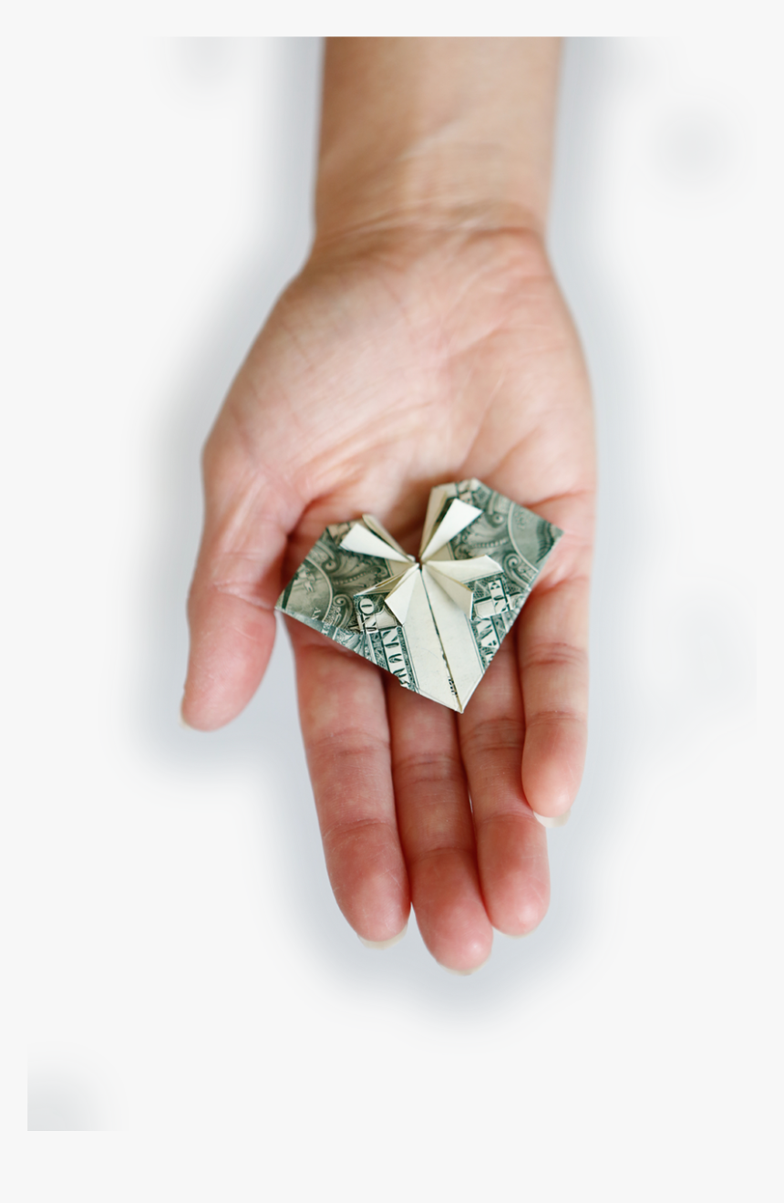 Nonprofit Marketing Hand With Money, HD Png Download, Free Download