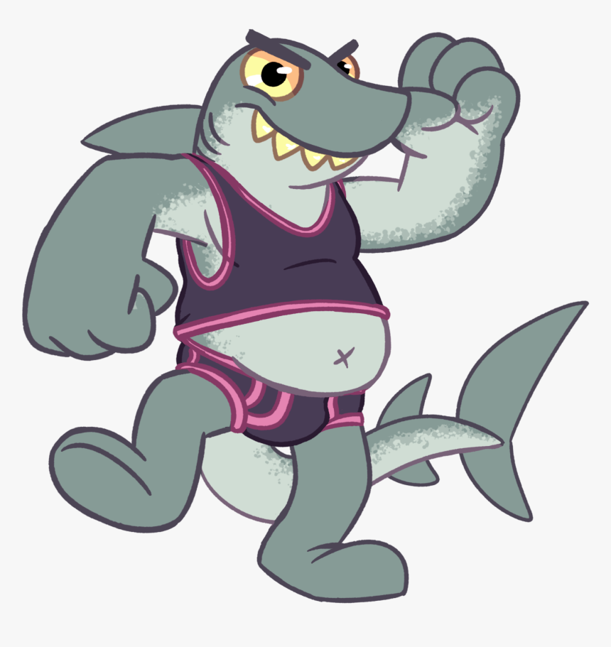 Chubby Shark Man Without Pants - Shark Man Clip Art, HD Png Download, Free Download