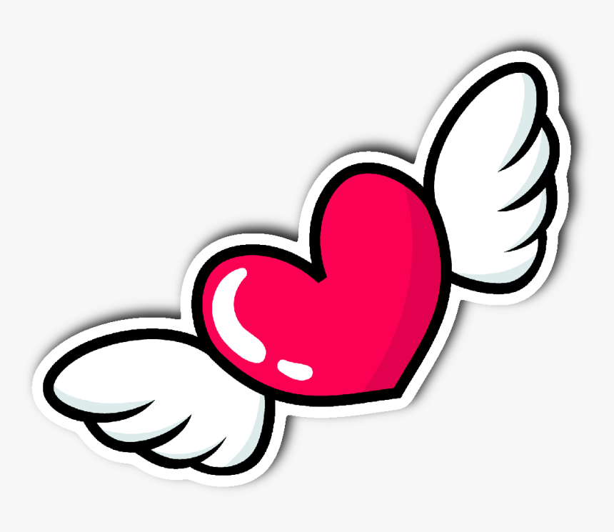 Heart With Wings Sticker, HD Png Download, Free Download
