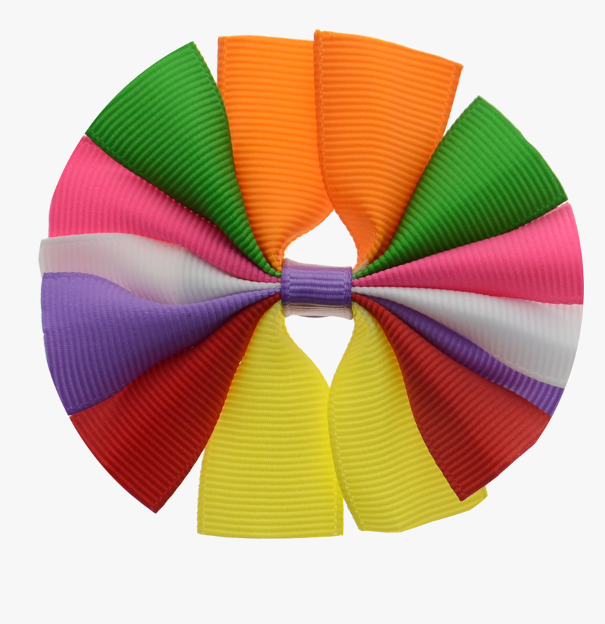 Multi Color Stacked Hair Bows For Girls 24 Pcs - Circle, HD Png Download, Free Download