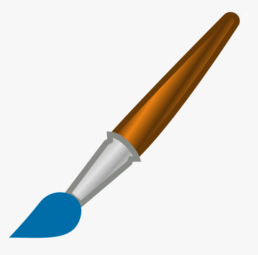 Blue Paint Brush Free Photo - Brush Tool In Ms Paint, HD Png Download, Free Download