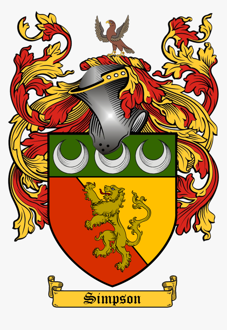 Oaks Coat Of Arms Clipart , Png Download - Simpson Coat Of Arms, Transparent Png, Free Download