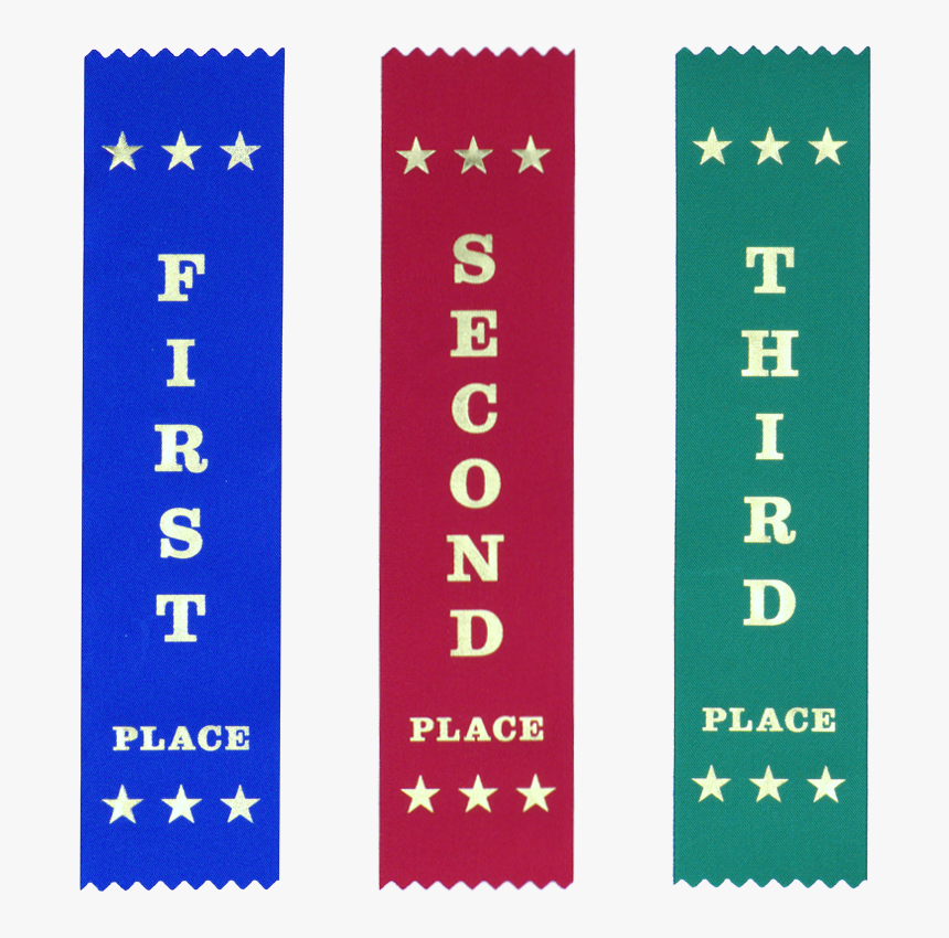 First Second Third Ribbons HD Png Download Kindpng