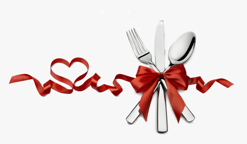 Cubiertos En Corazon Png, Transparent Png, Free Download