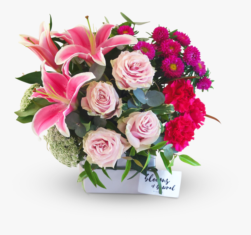 Flower Arrangement In Pink Box, HD Png Download, Free Download