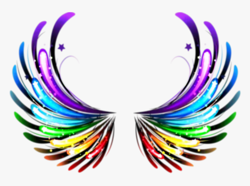 Rainbow Angel Wings Png, Transparent Png, Free Download