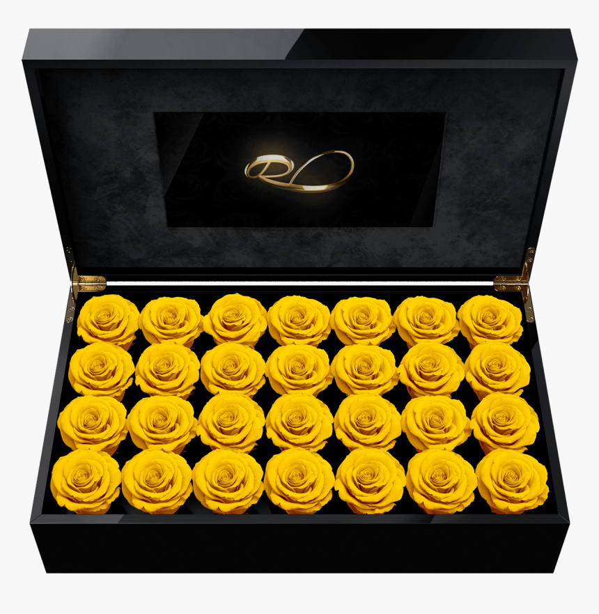 Luxury Lcd Display Flower Box Royal With 28 Preserved - Rose, HD Png Download, Free Download