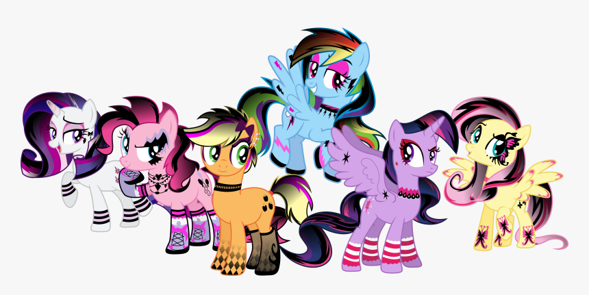Transparent My Little Pony Group Png - Emo My Little Pony, Png Download, Free Download