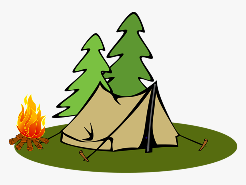 Hotdog Clipart Campfire - Clip Art Tent, HD Png Download, Free Download