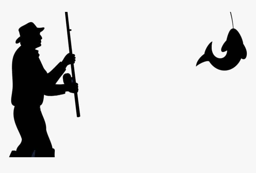 Fisherman Royalty-free Silhouette - Man Fishing Silhouette Png, Transparent Png, Free Download