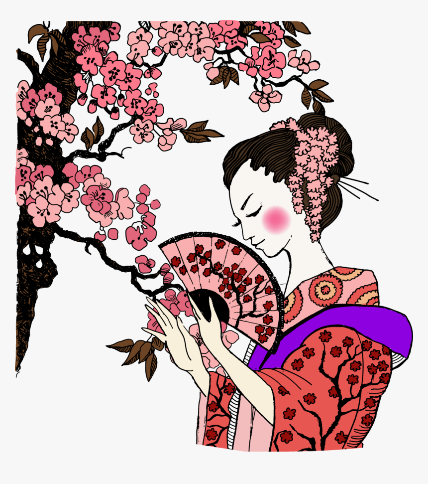 Geisha Ancient Women Transprent Png Free - Japanese Geisha Png, Transparent Png, Free Download