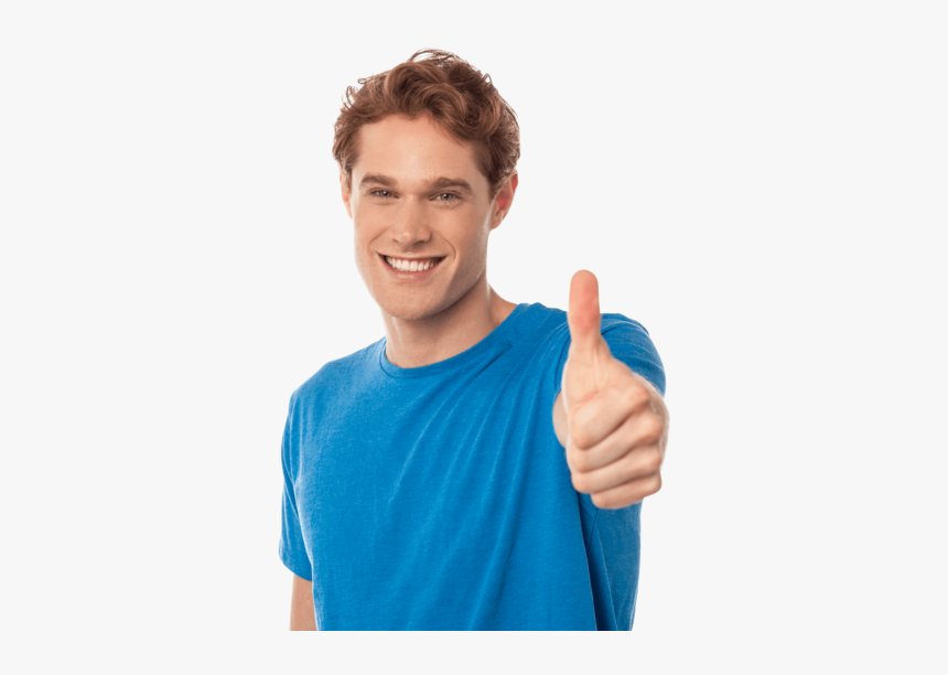 Men Pointing Thumbs Up - Man Thumbs Up Png, Transparent Png, Free Download