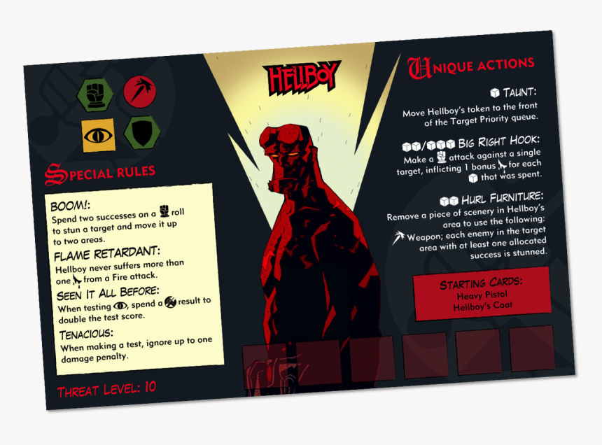 Hellboy The Board Game Characters Cards, HD Png Download, Free Download