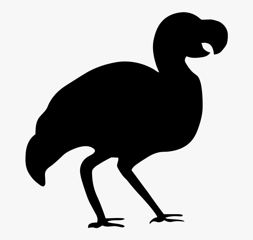 Bird Dodo Silhouette Clip Art - Dodo Silhouette Png, Transparent Png, Free Download