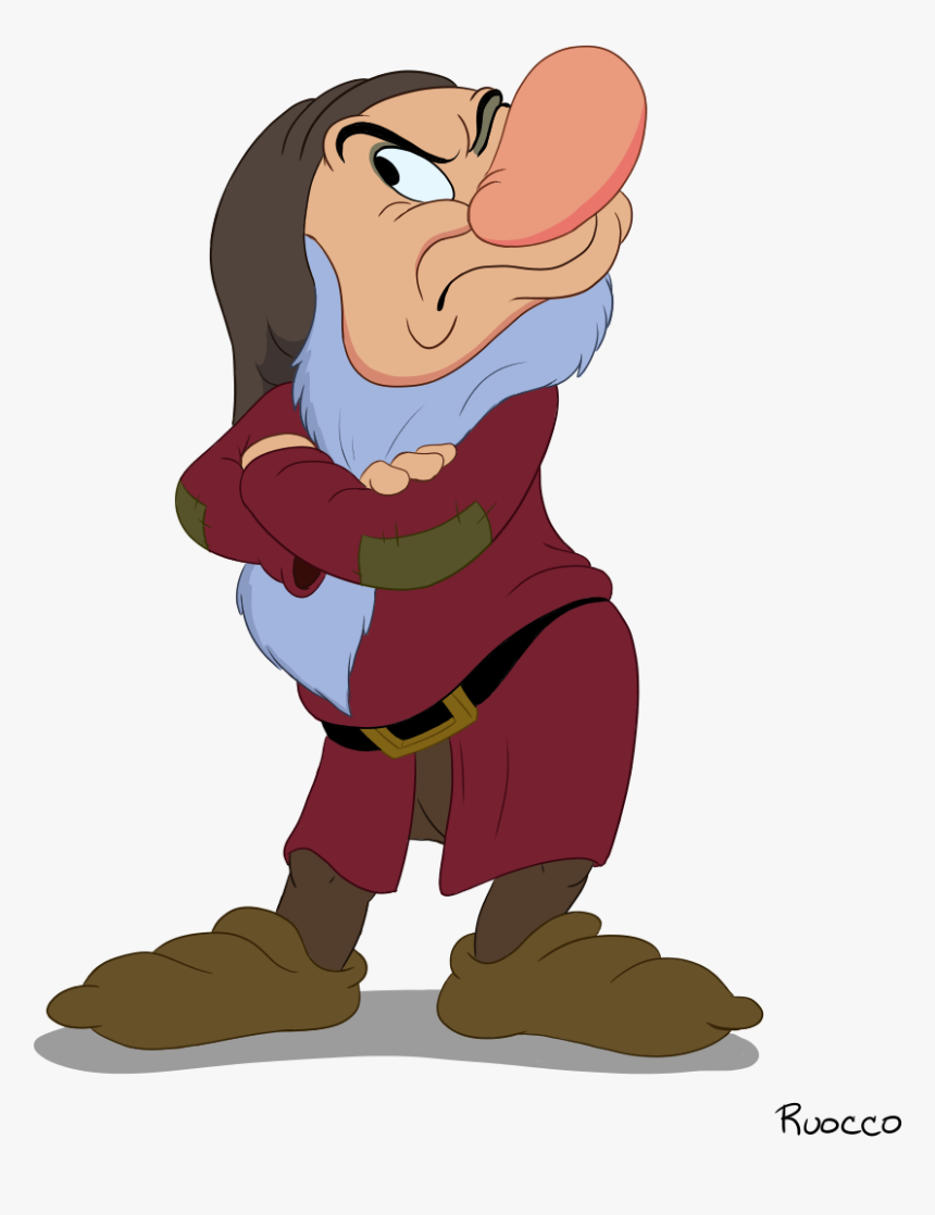 Red Cliparts Png Snow White - Grumpy Snow White And The Seven Dwarfs, Transparent Png, Free Download