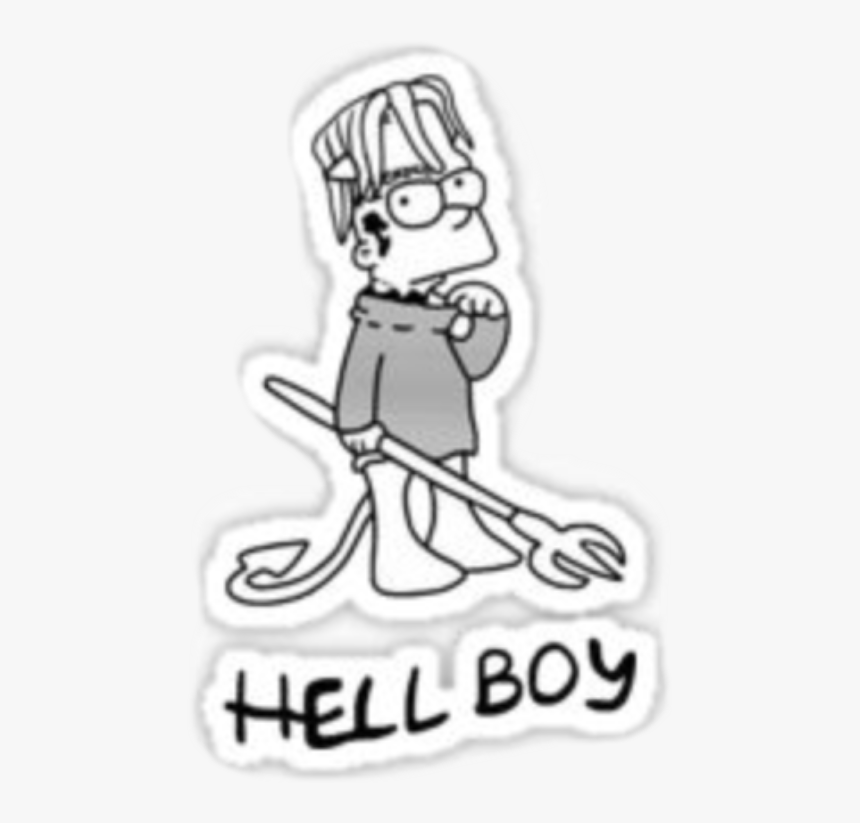 Transparent Hellboy Png - Hellboy Lil Peep Drawings, Png Download, Free Download