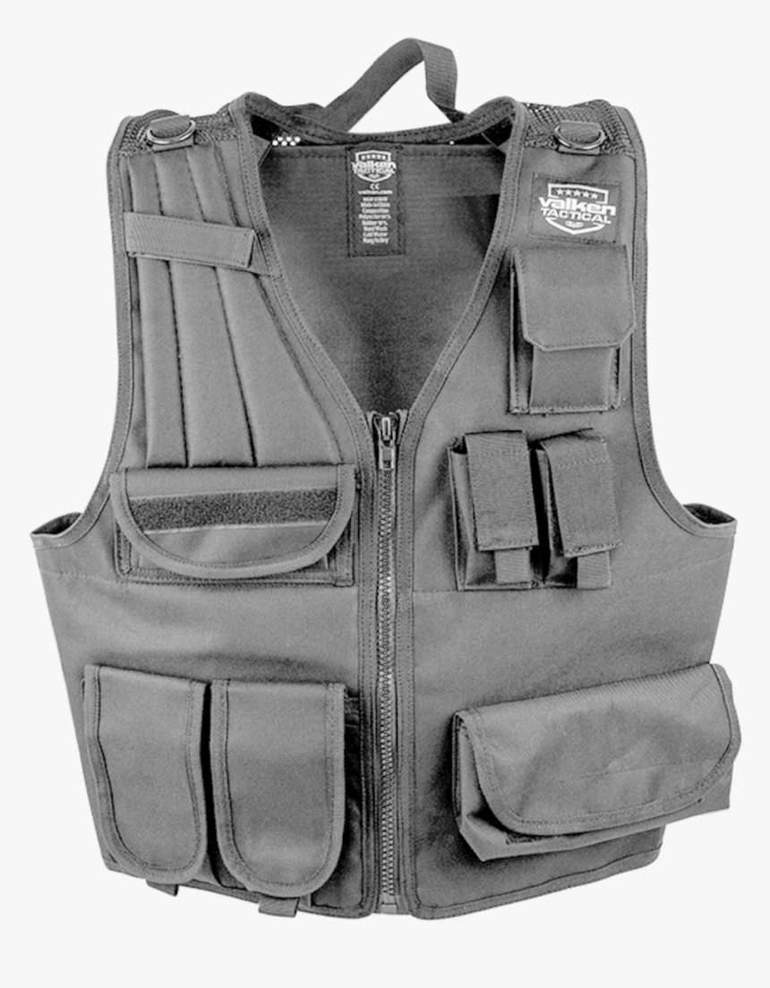 Vest Valken Tactical Vest Size Adjustable Media Black - Waistcoat, HD Png Download, Free Download