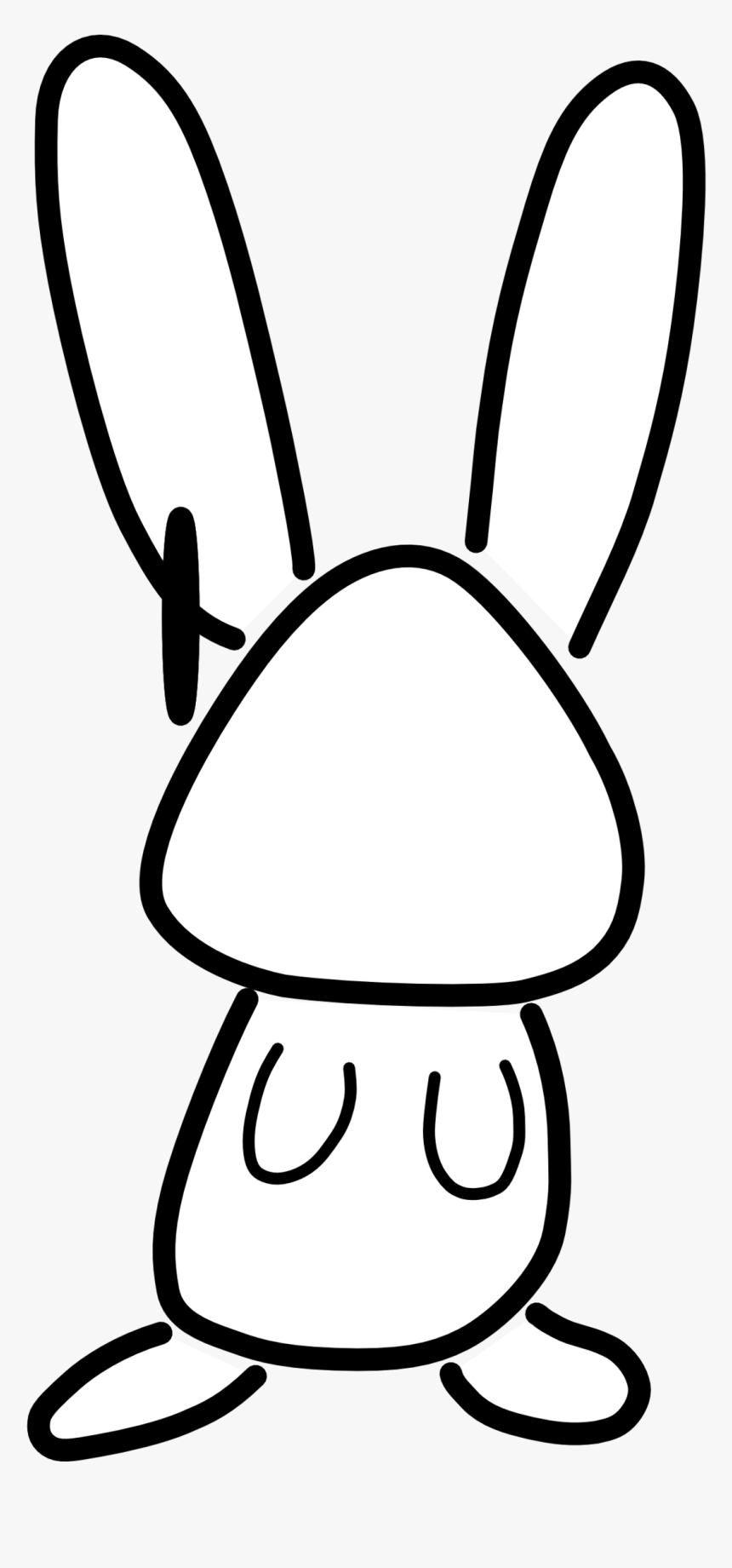 Clipart Bunny Rabbit - Black And White Bunny Small Clipart, HD Png Download, Free Download