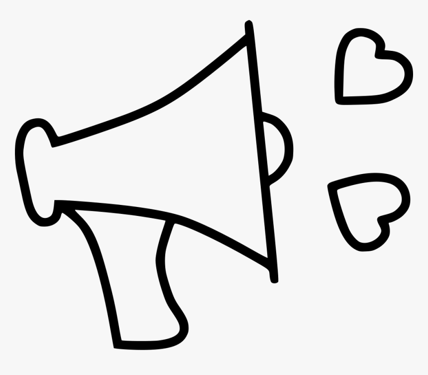 Megaphone Clipart Declaration - Line Art, HD Png Download, Free Download