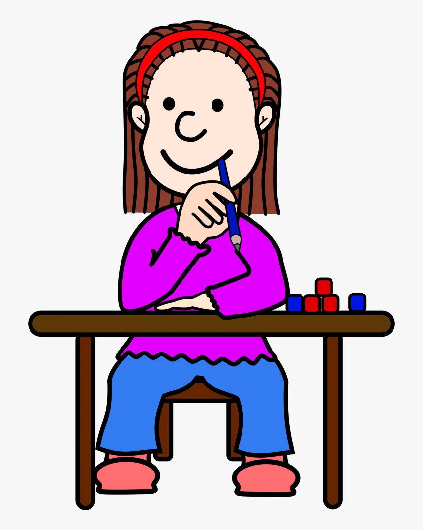 Student Thinking Thinking Student Cliparts Clip Art - Thinking Student Cartoon Transparent, HD Png Download, Free Download