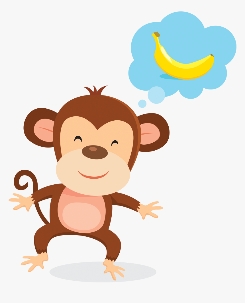Monkey Thinking Of Banana, HD Png Download, Free Download