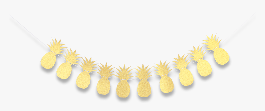 Gold Glitter Pineapple Garland - Transparent Image Buntings Gold, HD Png Download, Free Download