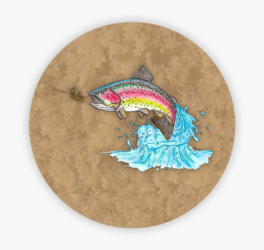 Rainbow Trout Jumping Popsocket - Jumping Rainbow Trout, HD Png Download, Free Download