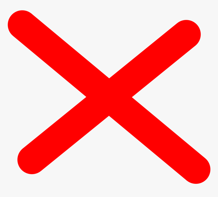 Transparent Audible Clipart - Red X, HD Png Download, Free Download