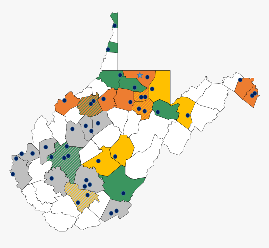 Wvu- Wv Piccs Clinics Locations Around The State Of - Map, HD Png Download, Free Download