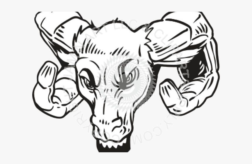 How To Draw A Ram Head - Angry Ram Clip Art, HD Png Download, Free Download