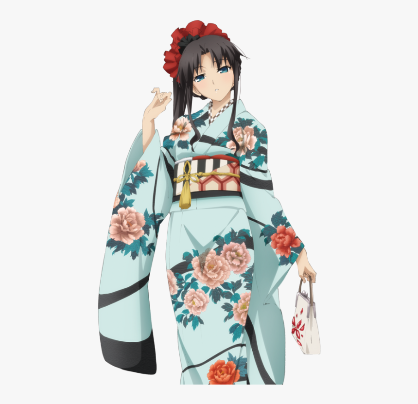 Fate Stay Night Rin Kimono , Png Download - Fate Stay Night Art Book, Transparent Png, Free Download