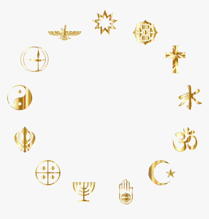 Silhouette Black Religion - Different Religion Symbols Transparent, HD Png Download, Free Download