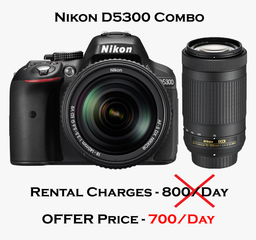 Nikon D5300 - Nikon D5300 Dslr Camera Cmos 24.2 Mp, HD Png Download, Free Download