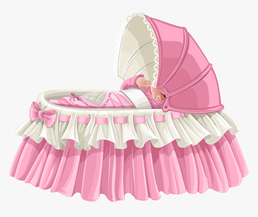 Crib Clipart Baby Bassinet - Baby Cradle Clipart, HD Png Download, Free Download