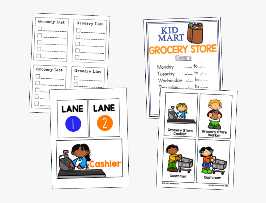 Pretend Play Props- Grocery Store , Png Download - Cartoon, Transparent Png, Free Download