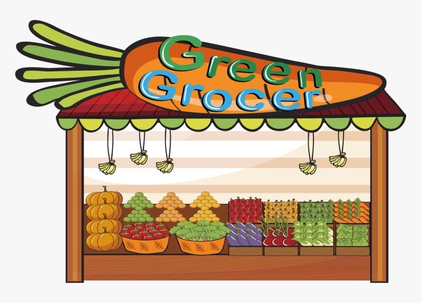 Greengrocer Grocery Store Royalty-free Clip Art - Green Grocer Clipart, HD Png Download, Free Download