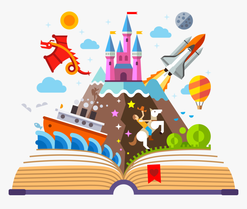Open Book Clipart Fairytale - National Reading Month 2018, HD Png Download, Free Download